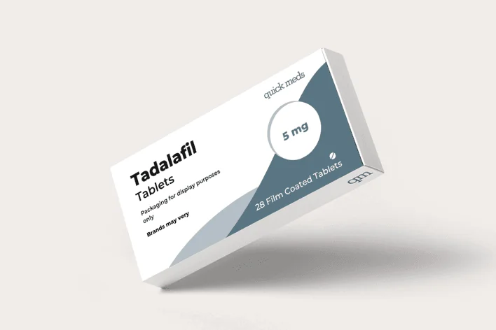 Quick Meds daily ED treatment - illustrative display packaging