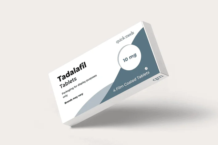 Quick Meds ED treatment - illustrative display packaging