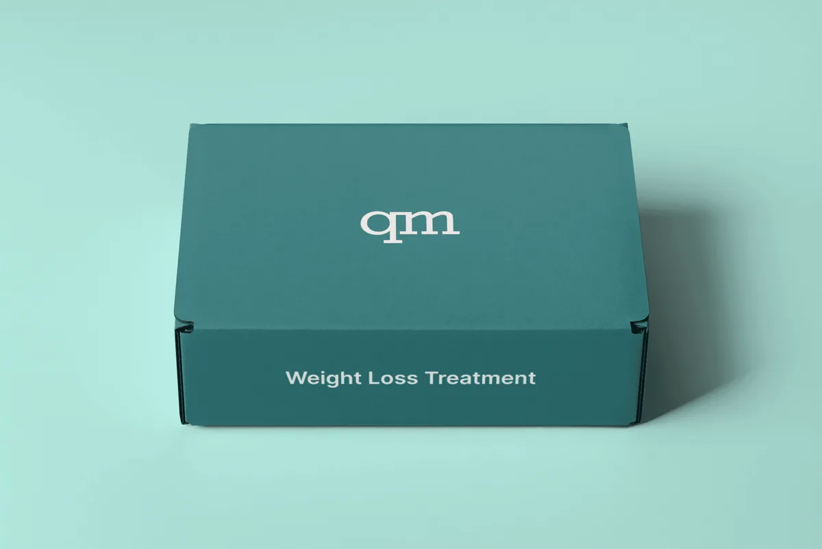 A discreet Quick Meds weight loss treatment delivery box